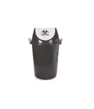 Round Black Colour Waste Bin, for Hospital, Clinic, Feature : Fine Finished, Good Strength