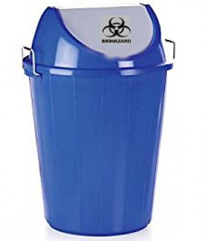 Round Blue Colour Waste Bin, for Refuse Collection, Feature : Good Strength