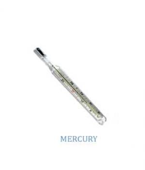 Mercury Thermometer, for Lab Use, Medical Use, Length : 5-10cm
