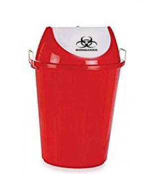 Round Red Colour Waste Bin, for Refuse Collection, Feature : Fine Finished, Good Strength