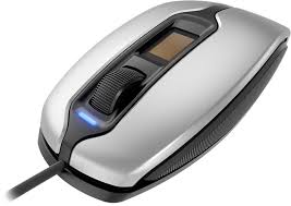 Plastic fingerprint mouse, for Desktop, Laptops, Color : Black, Grey