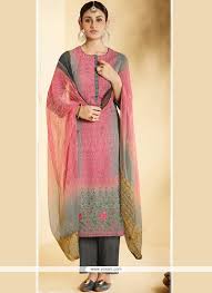 Non-Stitched Plain Chiffon Printed Straight Salwar Suit, Size : M, XL, XXL