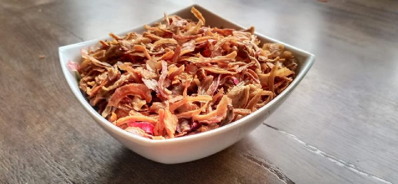 Pink Fried Onion Flakes, for Cooking, Enhance The Flavour, Feature : High Quality