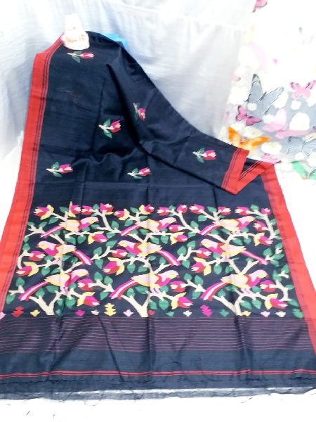 Handwoven Pure Silk Matka Jamdani Saree, Technics : Attractive Pattern, Embroidery Work, Handloom