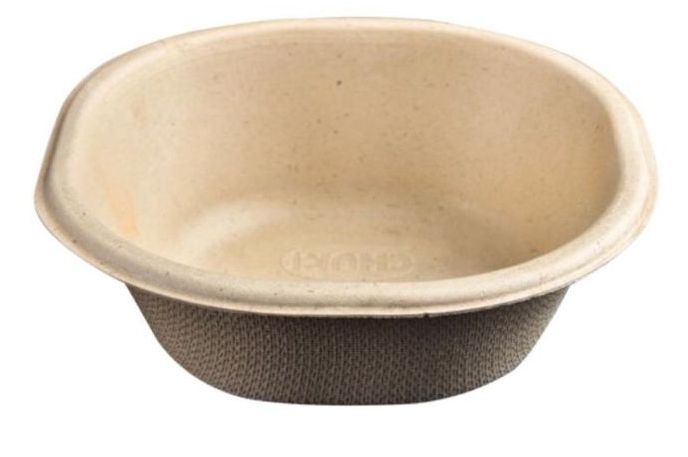 Round 180 Ml Biodegradable Disposable Bowl, Color : Brown, Off White