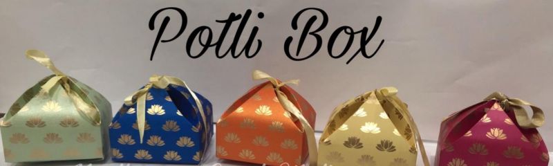 Printed Potli Box, for Jewellery Use, Gifting Purpose