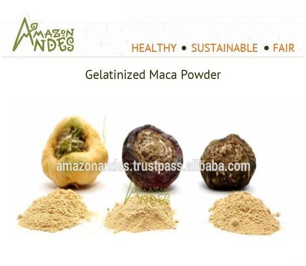Organic Black Maca Gelatinized Powder