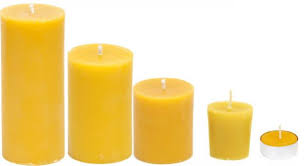 Round wax candles, Color : Blue, Brown, Pink, Red, White, Yellow