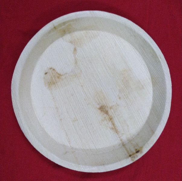 12 Inch Areca Leaf Round Plate, for Serving Food, Feature : Biodegradable, Disposable, Light Weight