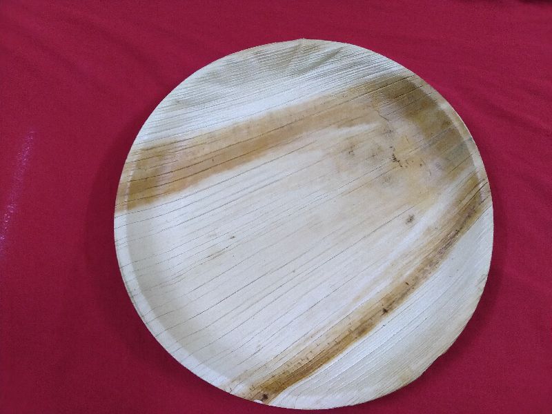9 Inch Areca Leaf Round Plate, for Serving Food, Feature : Biodegradable, Disposable, Eco Friendly
