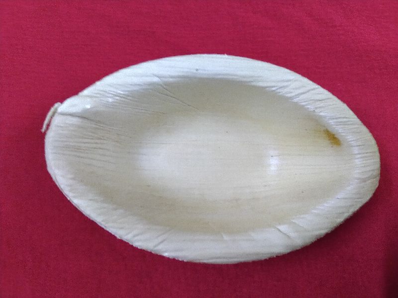 Areca Leaf Oval Bowl, for Serving Food, Feature : Biodegradable, Disposable, Eco Friendly, Light Weight