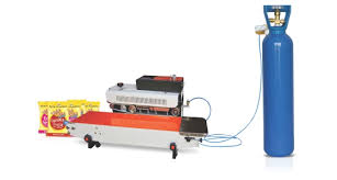 Band sealer with gas filling machine