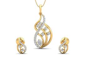 Non Polished Brass Pendant Earring Set, Occasion : Weeding Wear