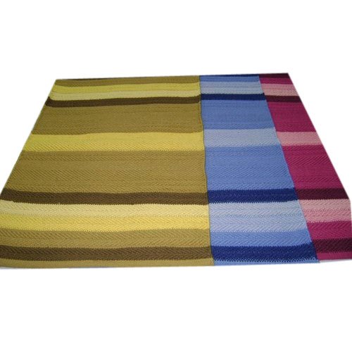 Rajat Overseas Cotton Fancy Striped Floor Rugs, Size : 2x3 ft