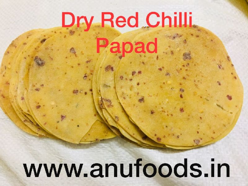 Red Chilli Papad, Certification : ISO 9001:2015, FSSAI (India), HALAL (India), APEDA, SPICES BOARD