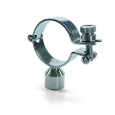 Polished Aluminium pipe holding clamps, for Cable Hanging, Color : Grey, Metallic, Shiny Silver, Silver