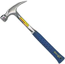Steel Non-Polished Hammer, for Durable, Fully Heat-treated, Magnetic Nail Start, Precision Balanced, Rust Proof