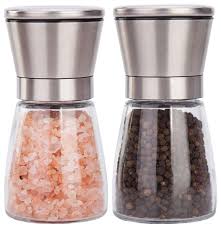 Round Mild Steel Salt Pepper Set, Color : Shiny-silver, Silver, White