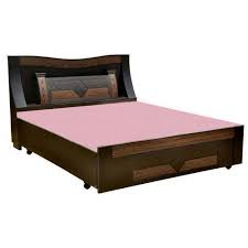 Non Polished wooden double beds, Feature : Attractive Designs, Easy To Place, High Strength, Quality Tested