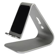 Non Polished Aluminium phone holders, Color : Black, Grey, White