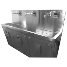 Non Polished Stainless Steel Surgical Scrub Sink, Feature : Anti Corrosive, Durable, Eco-Friendly, High Quality