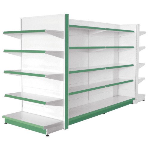 Stainless Steel Supermarket Shelf, Shape : Rectangular