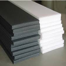 Rectangular polyurethane foam sheet, for Automotive Interiors, Carpets, Furniture, Pattern : Plain