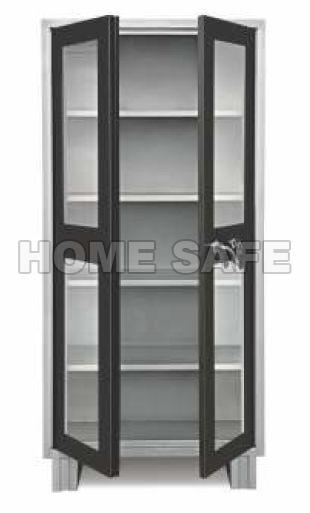 Homesafe Rectangle CR Sheets Glass Door Almirah, for Office