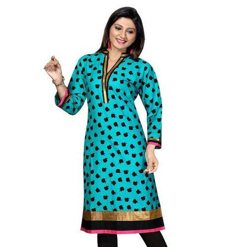 Printed Cotton ladies kurti, Occasion : Casual Wear, Formal Wear, Party Wear