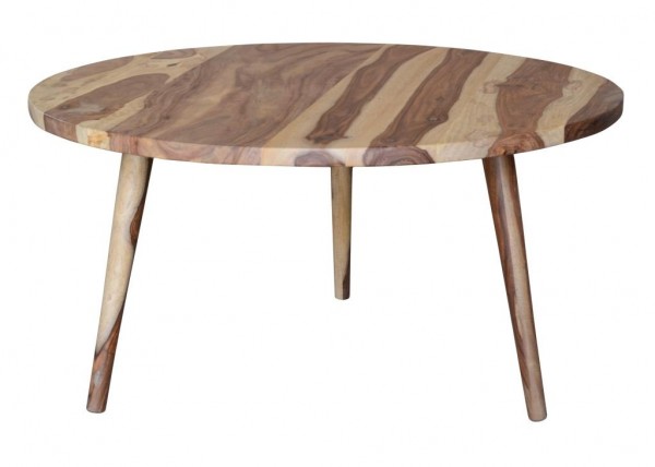 wooden coffee table with three leg