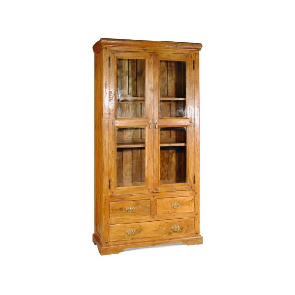 wooden glass cabinet