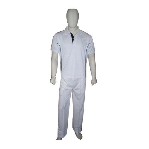 Collar Neck Plain White Cricket Uniform, Gender : Unisex