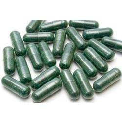 Organic Spirulina Capsules, Color : Green