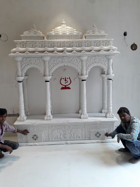 4.5 Feet White Marble Temple