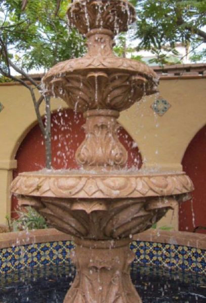 6 Feet Pink Stone Fountain