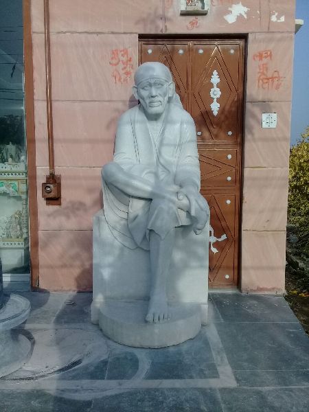 White Marble Sai Baba Statue