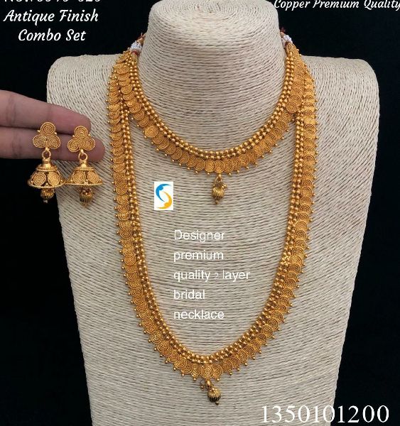 Golden Antique Necklace Combo Set