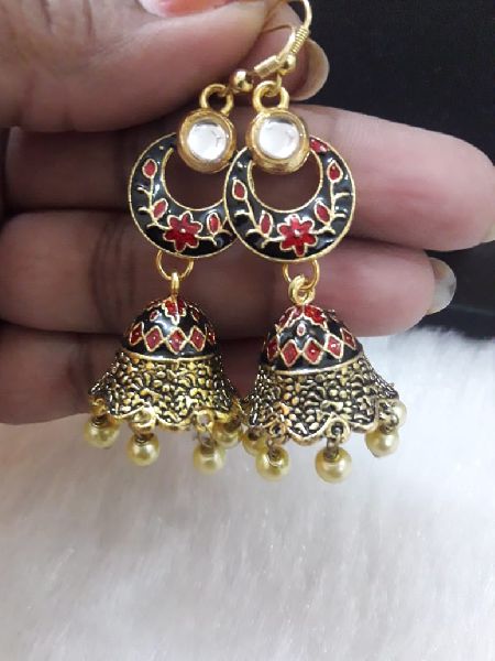 Meenakari Jhumkas