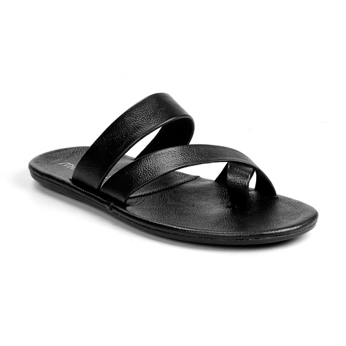 mens black leather slippers