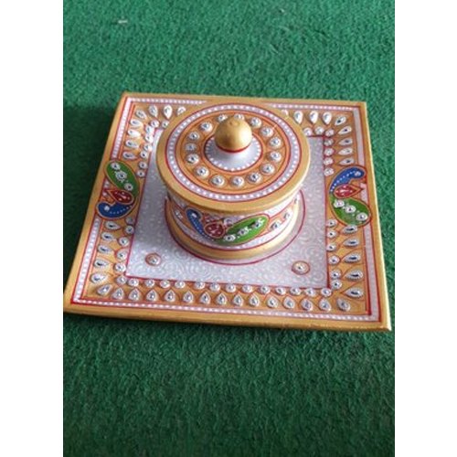 Polished Marble Tray with Bowl