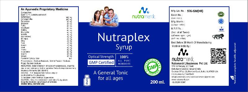 NUTRAPLEX Syrup, for Clinical, Hospital, Stomach Problems, Packaging Type : Bottle