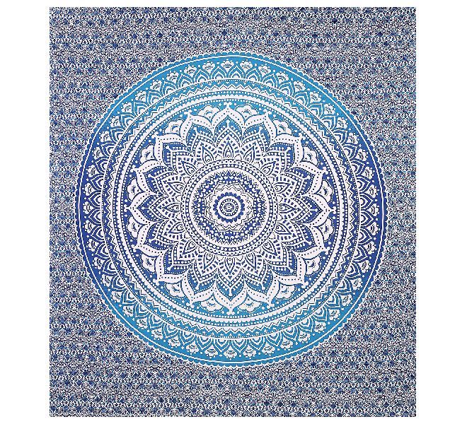 Blue Ombre Cotton Wall Hanging Tapestry