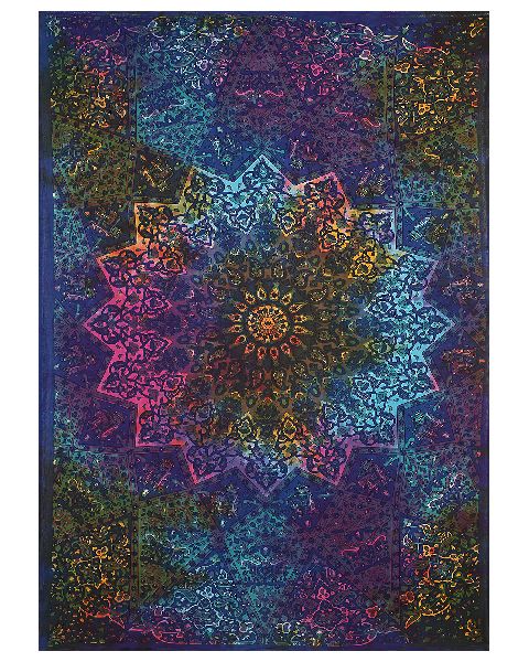 Elephant Multicolor Cotton Wall Hanging Tapestry