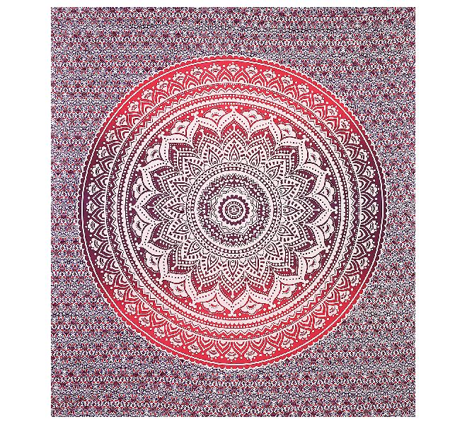 Pink Red Ombre Cotton Wall Hanging Tapestry