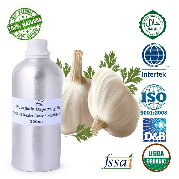 Garlic Essential Oil, for Ayurvedic, Foods, Form Liquid Surajbala Exports Private Limited, Delhi