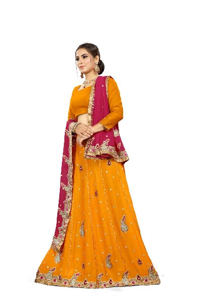 Georgette Bridal Lehnga Choli, Size : free