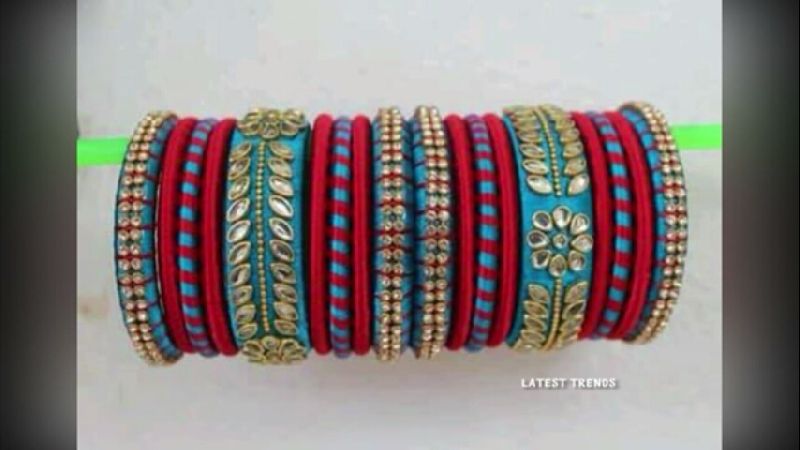 designer New Silk thread bangles set