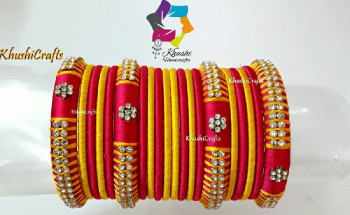 Silk t designer bangles set
