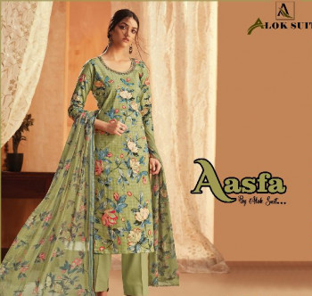 900 Grams Printed Cotton Aasfa Designer Suits, Size : custom