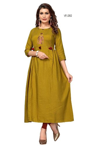 Embroidered Cotton Kurti, Occasion : Casual Wear, Formal Wear, Party Wear